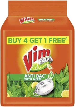 Vim Extra Anti Bac Dishwash Bar with Neem